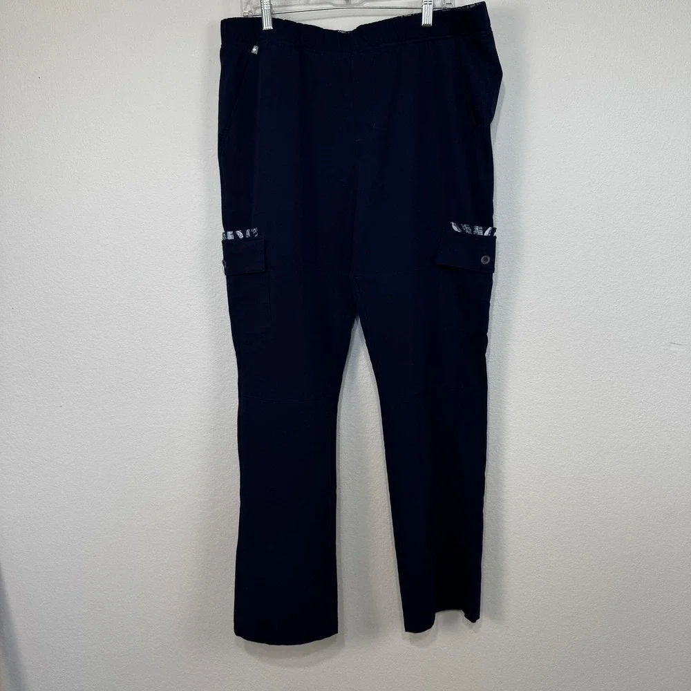 FIGS Technical Collection Scrub Pants Mens XL Navy Cargo Drawstring‎ M19SW2001